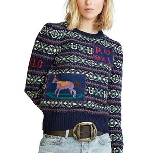 Polo by Ralph Lauren | Sweaters | Rare Polo Ralph Lauren Cashmere Fair Isle  Puff Sleeve Sweater | Poshmark